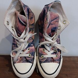Converse Pink and Blue High-Top Sneakers  Sz 5.5